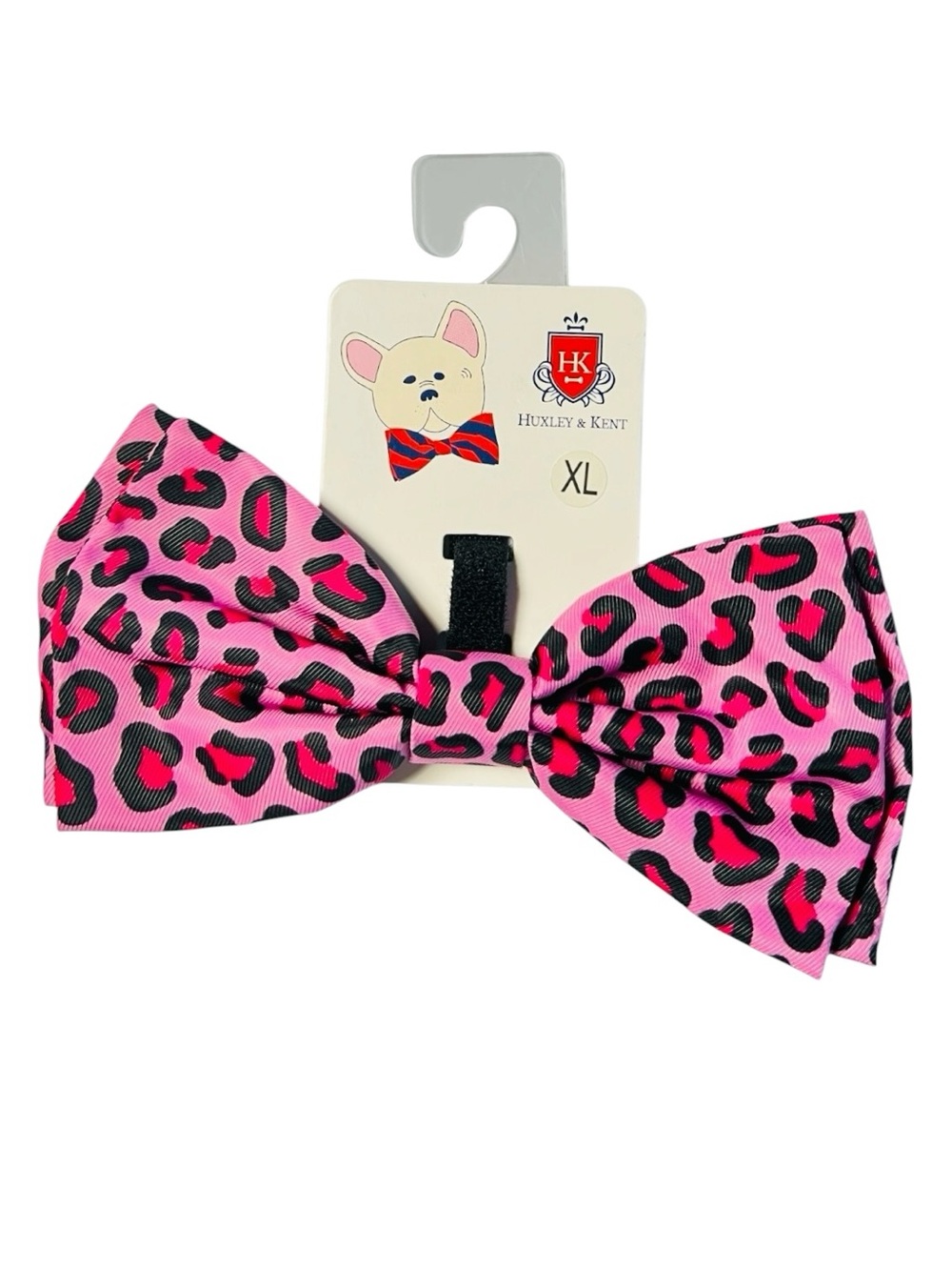 Pink Animal Print Collar Bow NWT